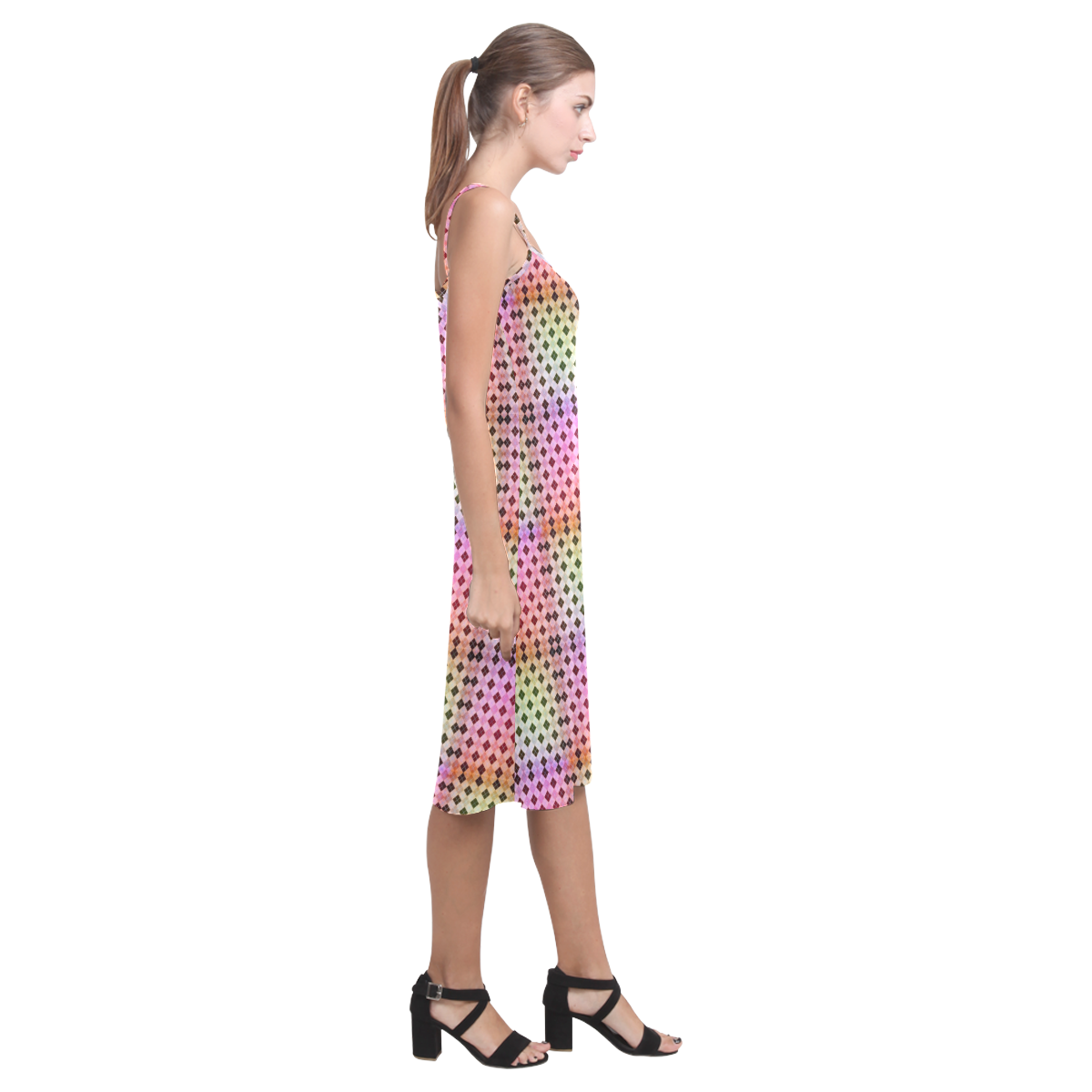 Karo Pattern by K.Merske Alcestis Slip Dress (Model D05)