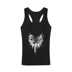 Phoenix - Abstract Painting Bird White 1 Plus-size Men's I-shaped Tank Top (Model T32)