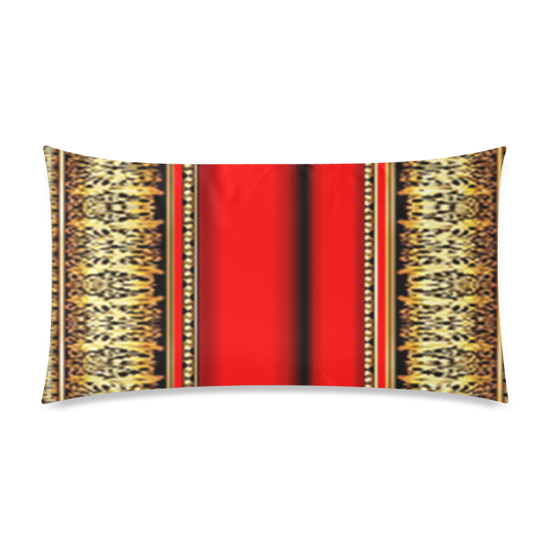 excotic red and black design big rectangle pillow case Rectangle Pillow Case 20"x36"(Twin Sides)