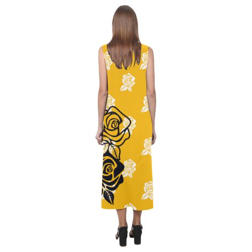 Gold Rose Phaedra Sleeveless Open Fork Long Dress (Model D08)