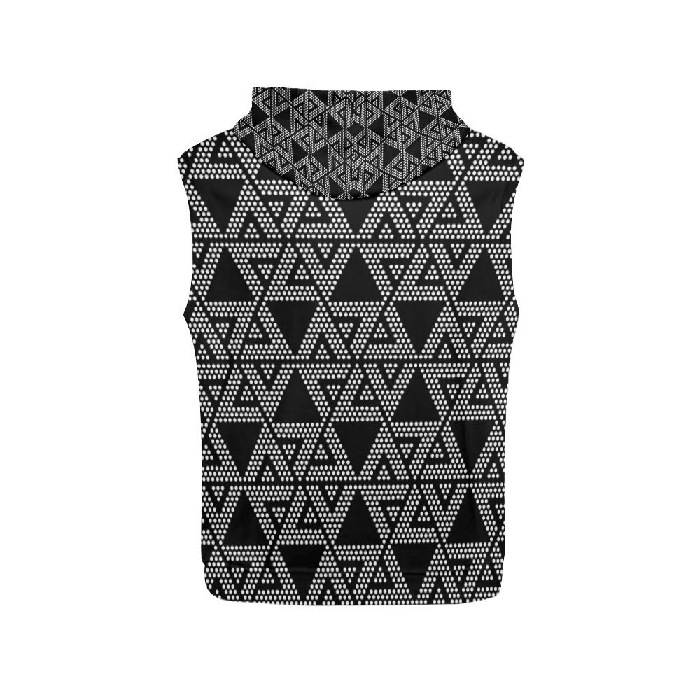 Polka Dots Party All Over Print Sleeveless Hoodie for Men (Model H15)