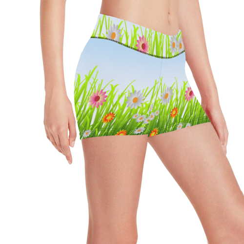 summer flowers Women's All Over Print Short Leggings (Model L28)