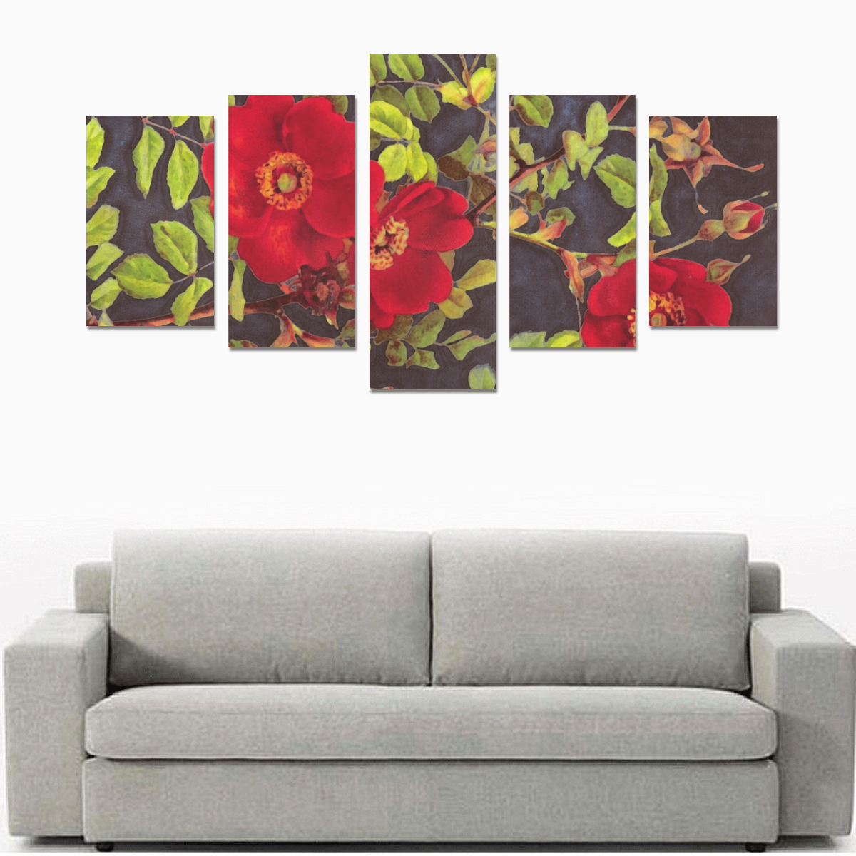 flowers #flowers #pattern #flora Canvas Print Sets C (No Frame)