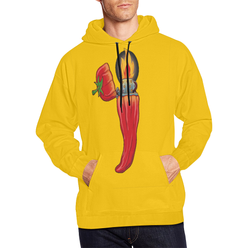 hot-chili All Over Print Hoodie for Men/Large Size (USA Size) (Model H13)