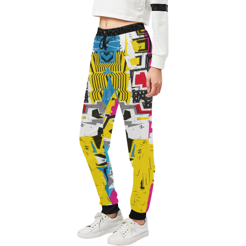 Distorted shapes Unisex All Over Print Sweatpants (Model L11)