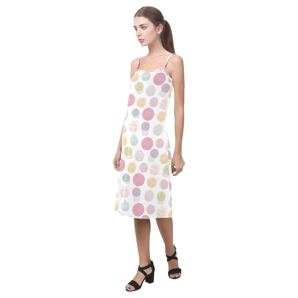 Colorful Cupcakes Alcestis Slip Dress (Model D05)