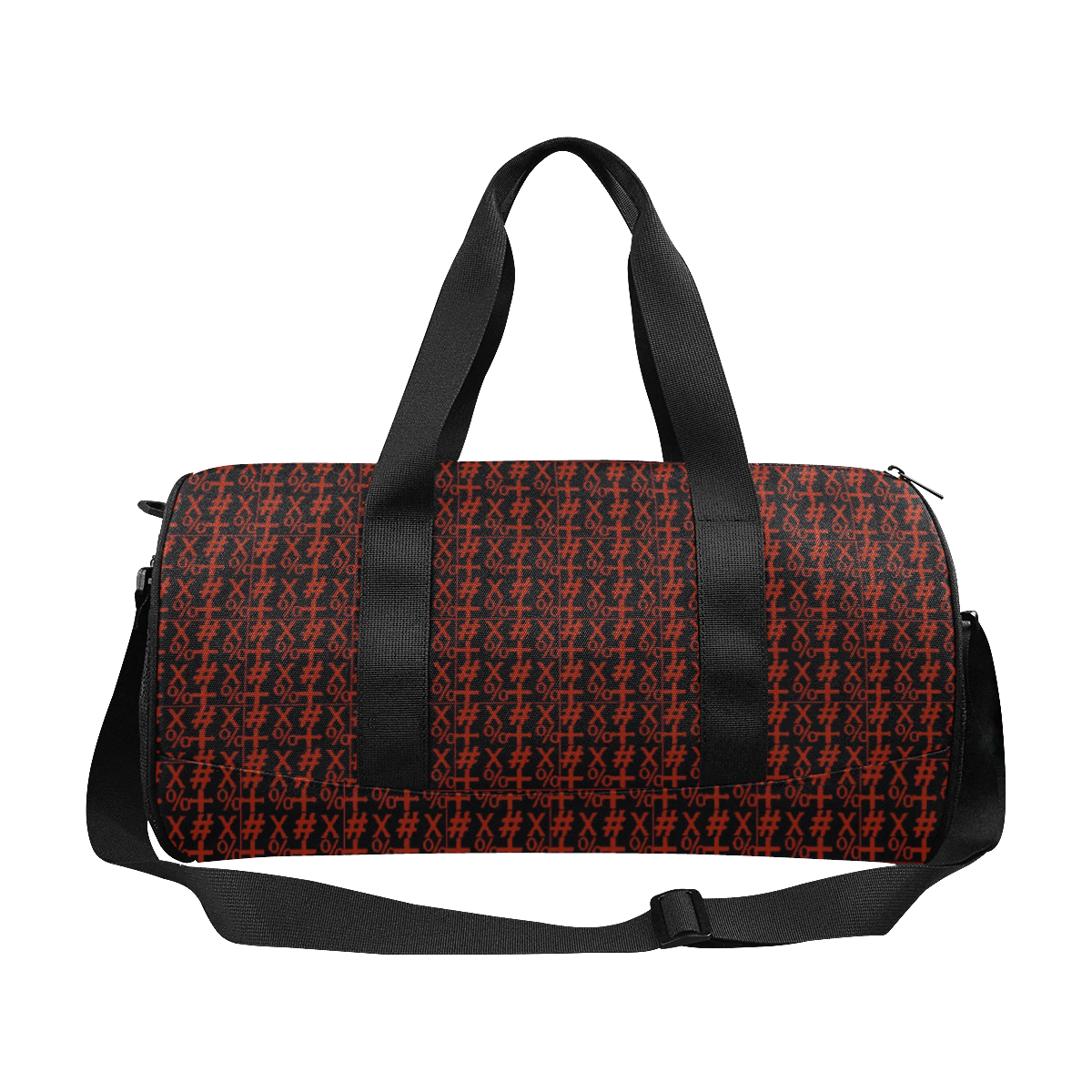 NUMBERS Collection Symbols Red/Black Duffle Bag (Model 1679)