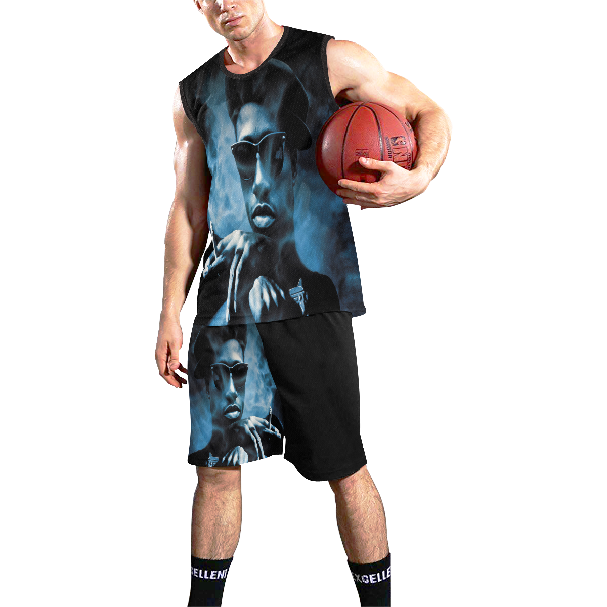 NINO BROWN All Over Print Basketball Uniform