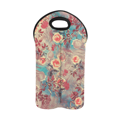 flowers #flowers #pattern 2-Bottle Neoprene Wine Bag