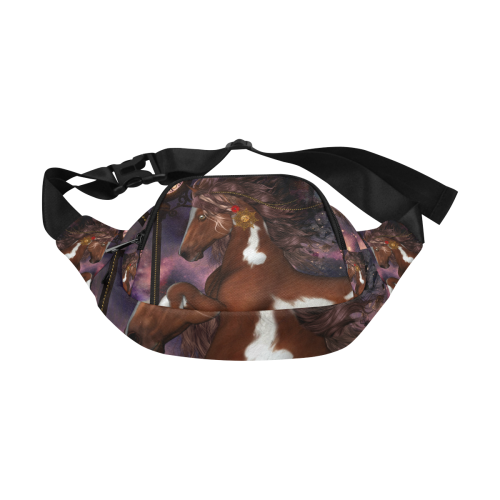 Awesome steampunk horse with clocks gears Fanny Pack/Small (Model 1677)
