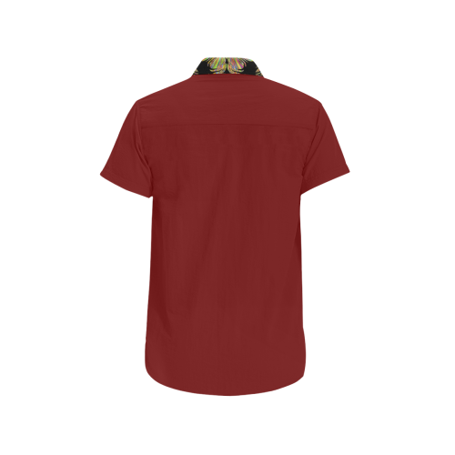 92782 Panama Red Men's All Over Print Short Sleeve Shirt (Model T53)
