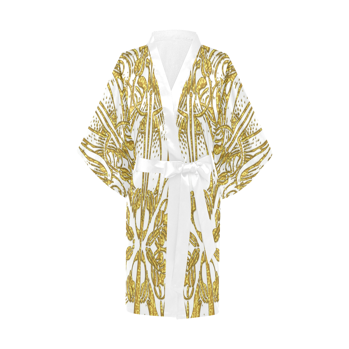 Lace Gold Kimono Robe