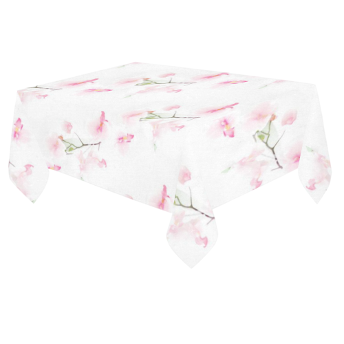 Pattern Orchidées Cotton Linen Tablecloth 60"x 84"