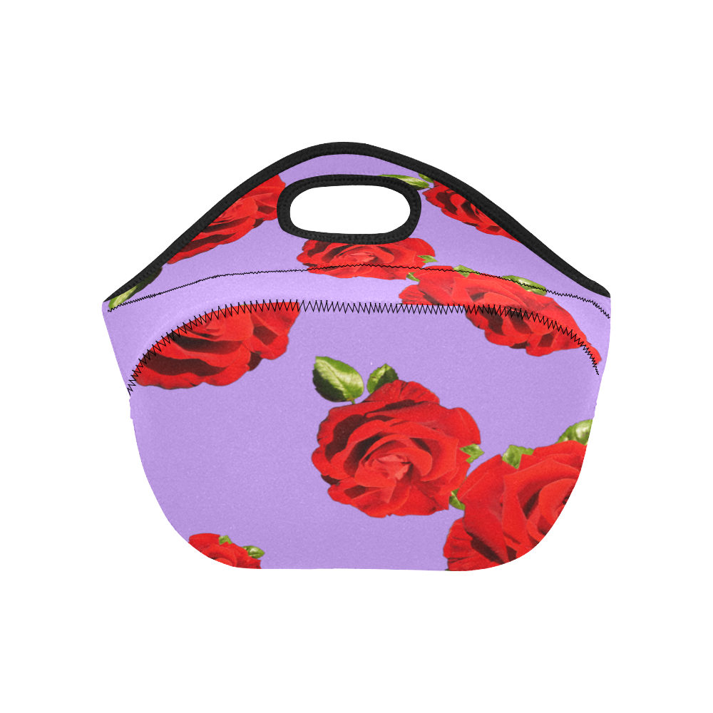 Fairlings Delight's Floral Luxury Collection- Red Rose Neoprene Lunch Bag/Small 53086b11 Neoprene Lunch Bag/Small (Model 1669)