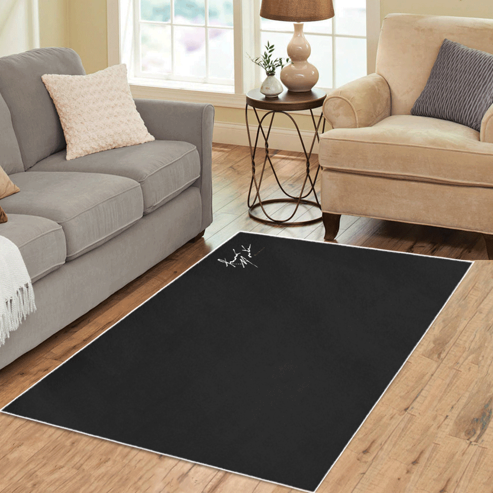 All Black everything Area Rug 5'3''x4'