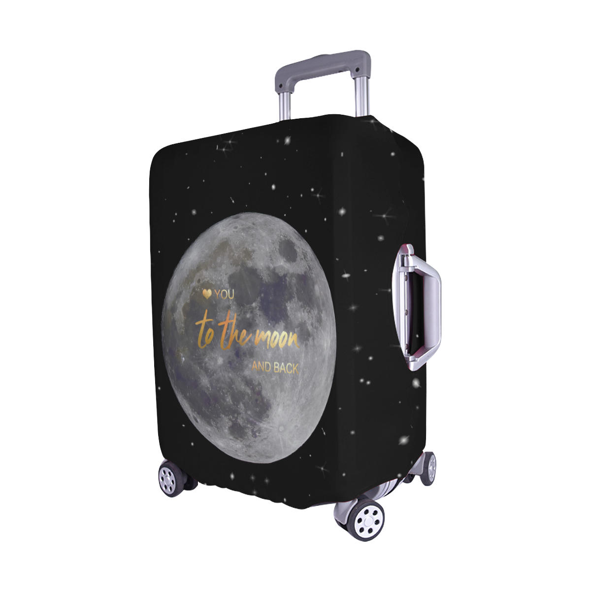 TO THE MOON AND BACK Luggage Cover/Medium 22"-25"