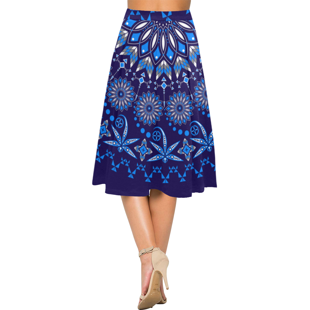 Visits from the Ancesters Blue Aoede Crepe Skirt (Model D16)