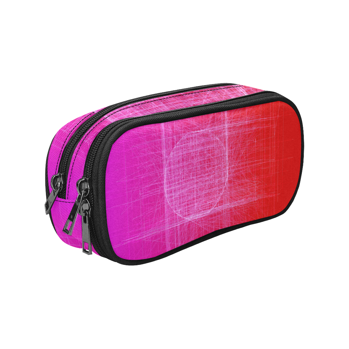 Hot Mess, Red, Pink and Purple Retro Glitch Pencil Pouch/Large (Model 1680)
