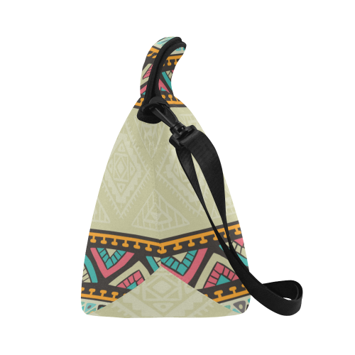 Beautiful Ethnic Tiki Design Neoprene Lunch Bag/Large (Model 1669)