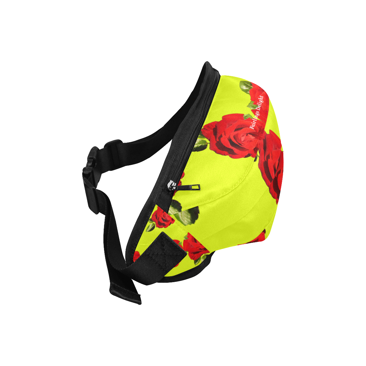 Fairlings Delight's Floral Luxury Collection- Red Rose Fanny Pack/Large 53086a14 Fanny Pack/Large (Model 1676)