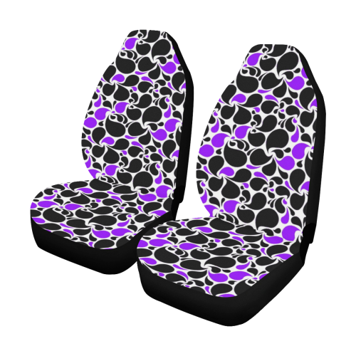 purple black paisley Car Seat Covers (Set of 2)