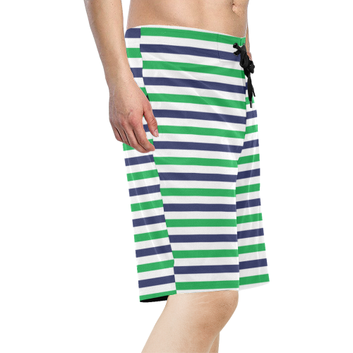 Stripes Men's All Over Print Board Shorts (Model L16)