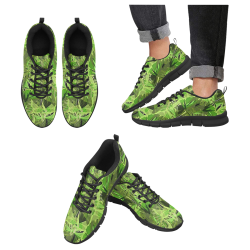 Tropical Jungle Leaves Camouflage Men's Breathable Running Shoes (Model 055)