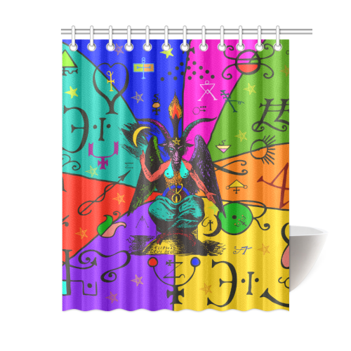 Awesome Baphomet Popart Shower Curtain 60"x72"
