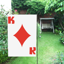 Playing Card King of Diamonds Garden Flag 28''x40'' （Without Flagpole）