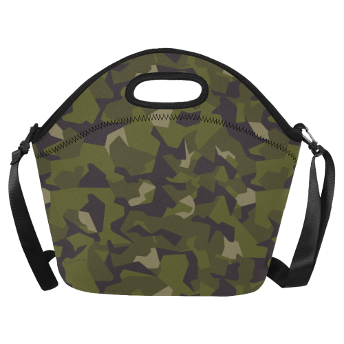 Swedish M90 woodland camouflage Neoprene Lunch Bag/Large (Model 1669)
