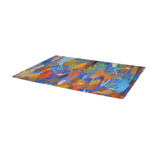 Colorful paint strokes Area Rug 9'6''x3'3''