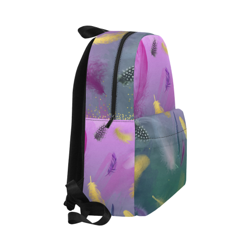 Dancing Feathers - Pink and Green Unisex Classic Backpack (Model 1673)