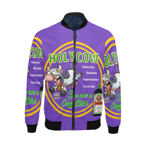 HOLY COW All Over Print Bomber Jacket for Men (Model H19)