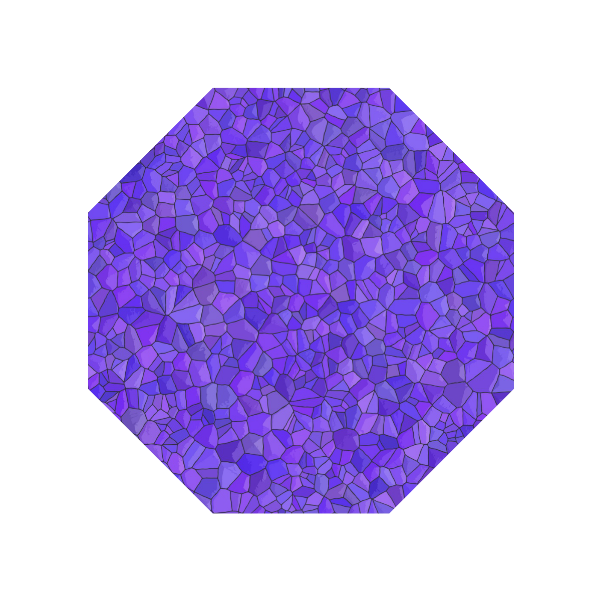 Purple crystals Anti-UV Auto-Foldable Umbrella (Underside Printing) (U06)