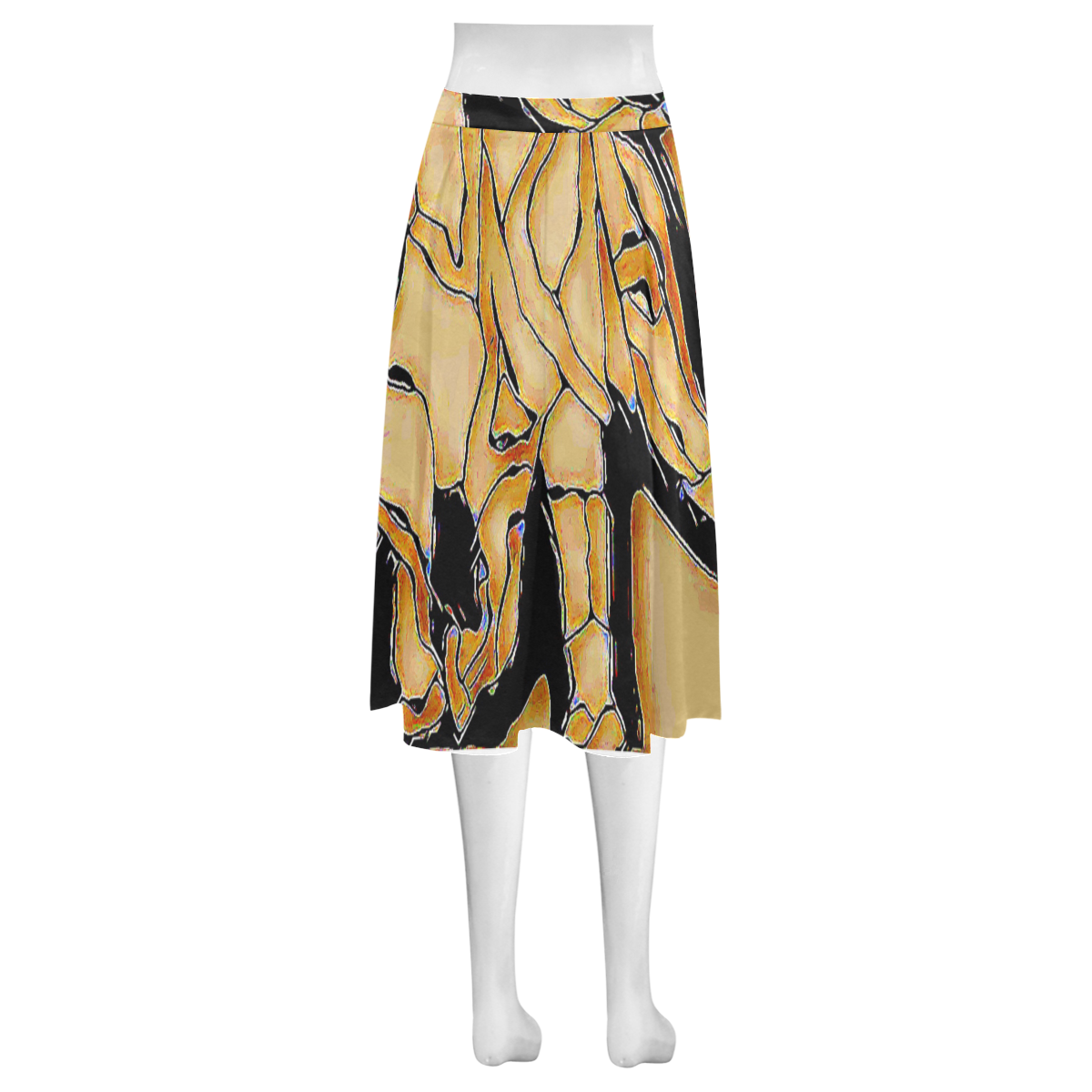 Shadow of an Elephant Mnemosyne Women's Crepe Skirt (Model D16)