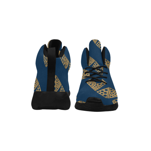 Shoes : blue, gold blocks Women's Chukka Training Shoes/Large Size (Model 57502)
