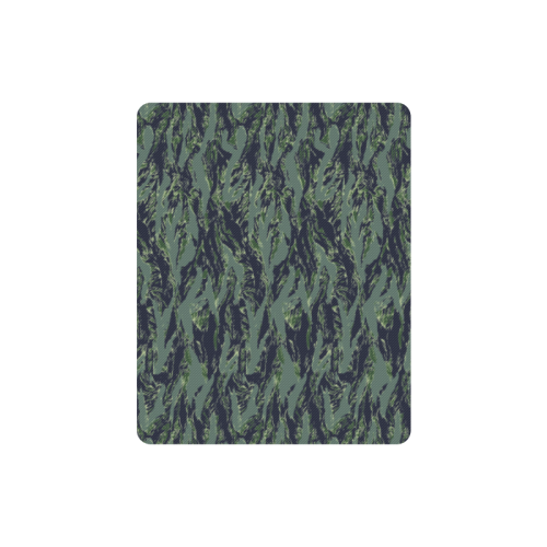 Jungle Tiger Stripe Green Camouflage Rectangle Mousepad