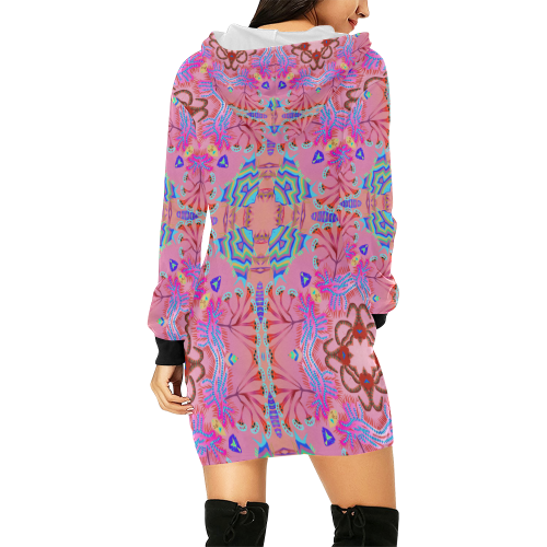 Oceanic Harmony by Sarah Walkerpng120 All Over Print Hoodie Mini Dress (Model H27)