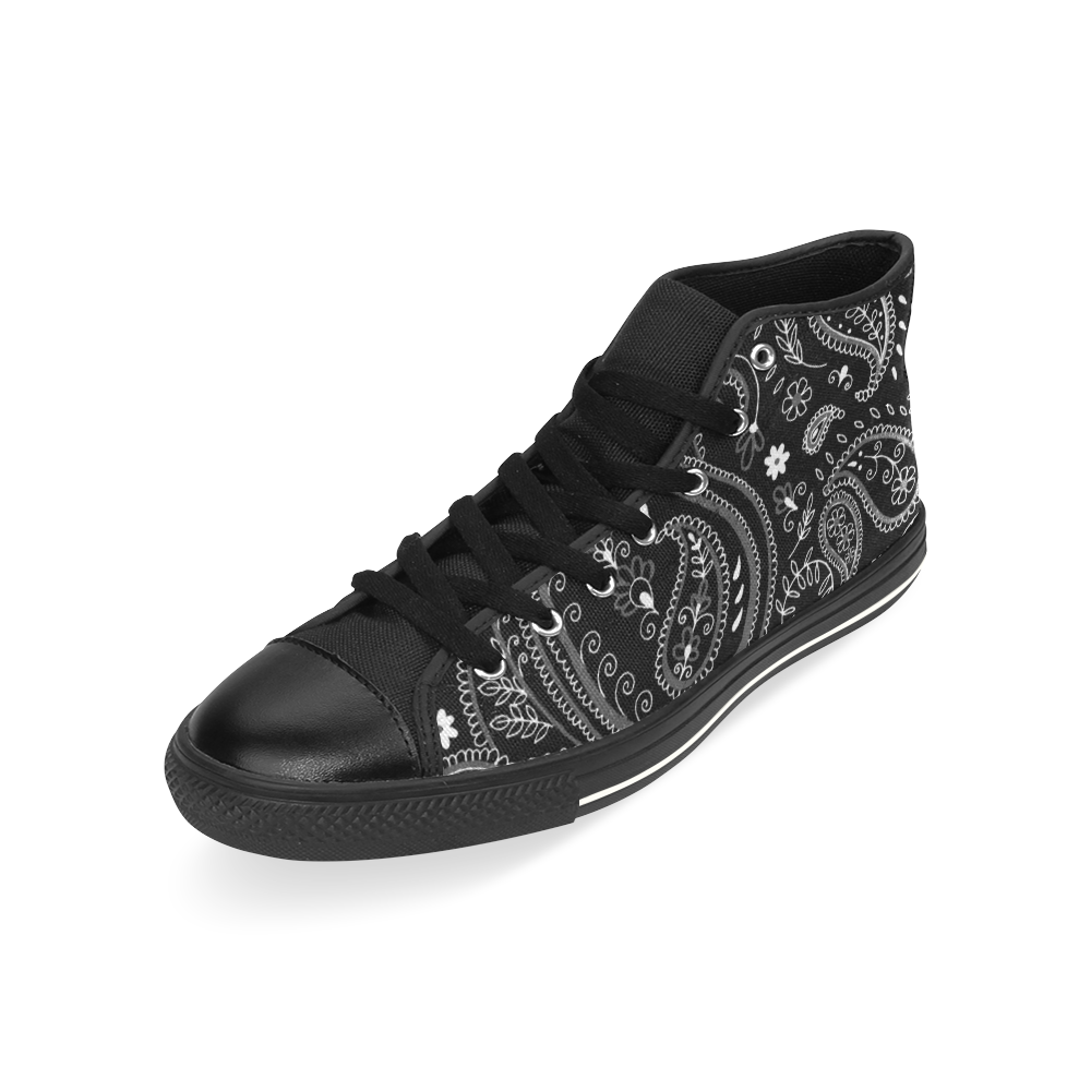 PAISLEY 7 High Top Canvas Shoes for Kid (Model 017)