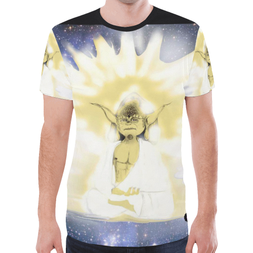 Yoda Budda New All Over Print T-shirt for Men (Model T45)