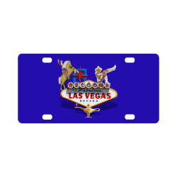 Las Vegas Welcome Sign on Blue Classic License Plate