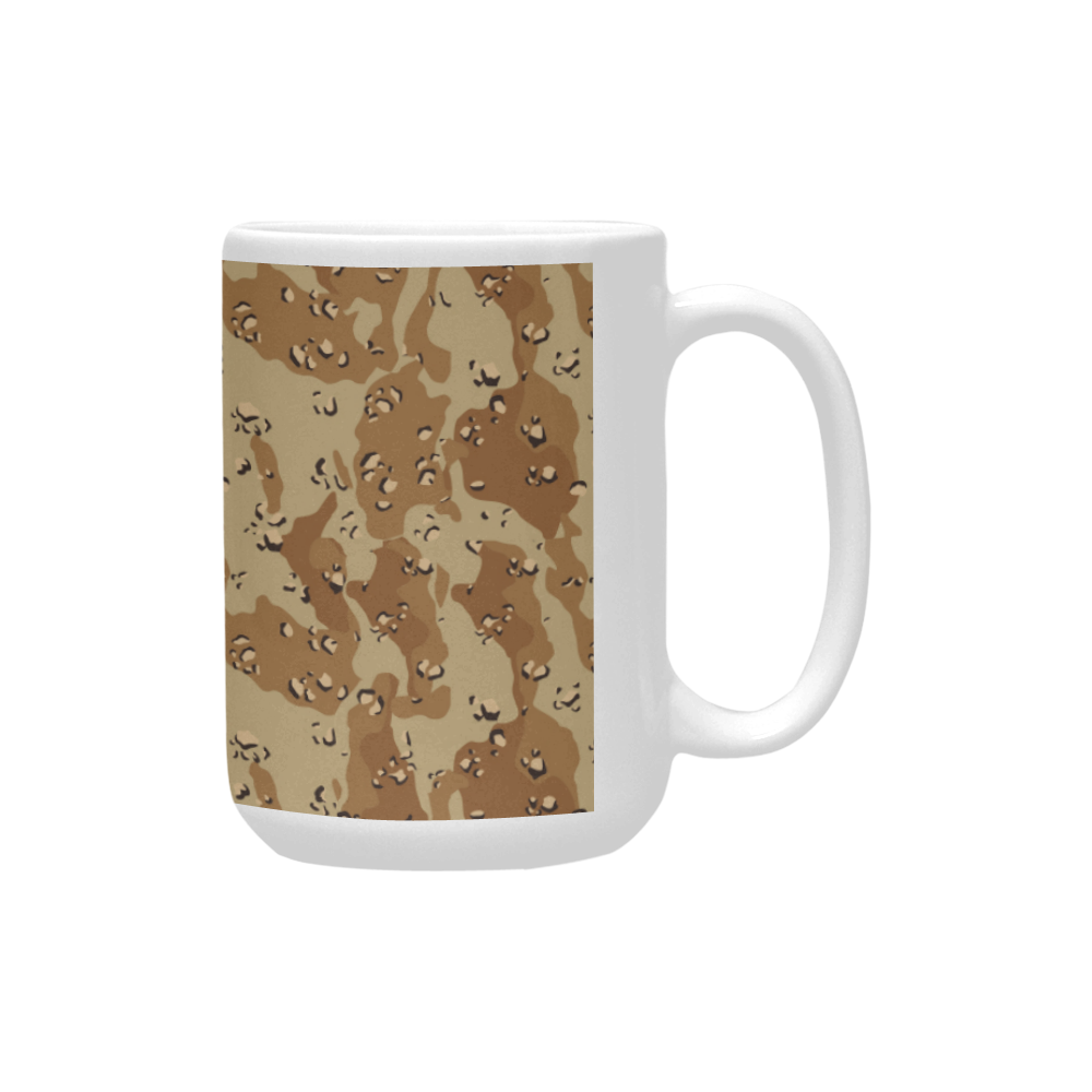 Vintage Desert Brown Camouflage Custom Ceramic Mug (15OZ)