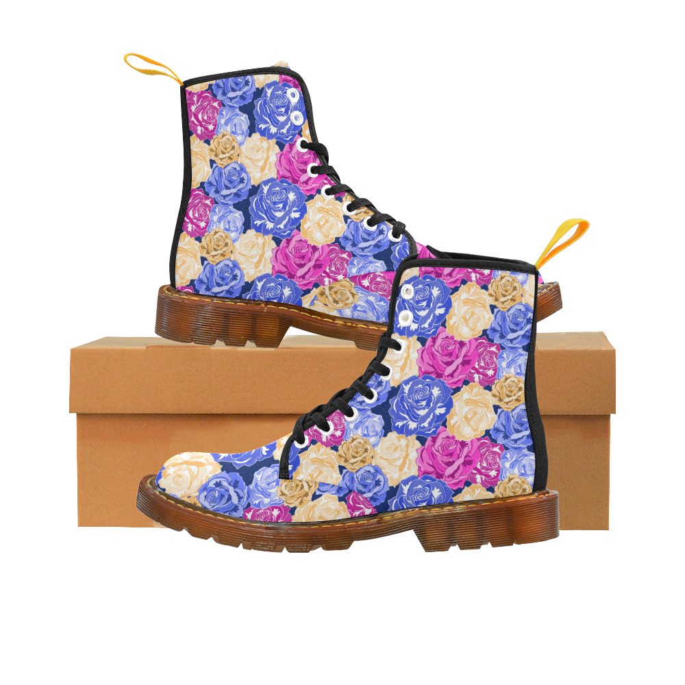 Floral pattern Martin Boots For Women Model 1203H