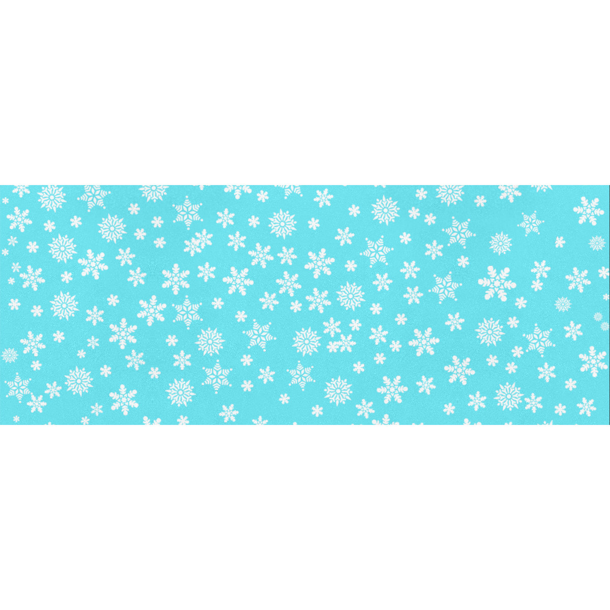 Christmas White Snowflakes on Turquoise Gift Wrapping Paper 58"x 23" (1 Roll)