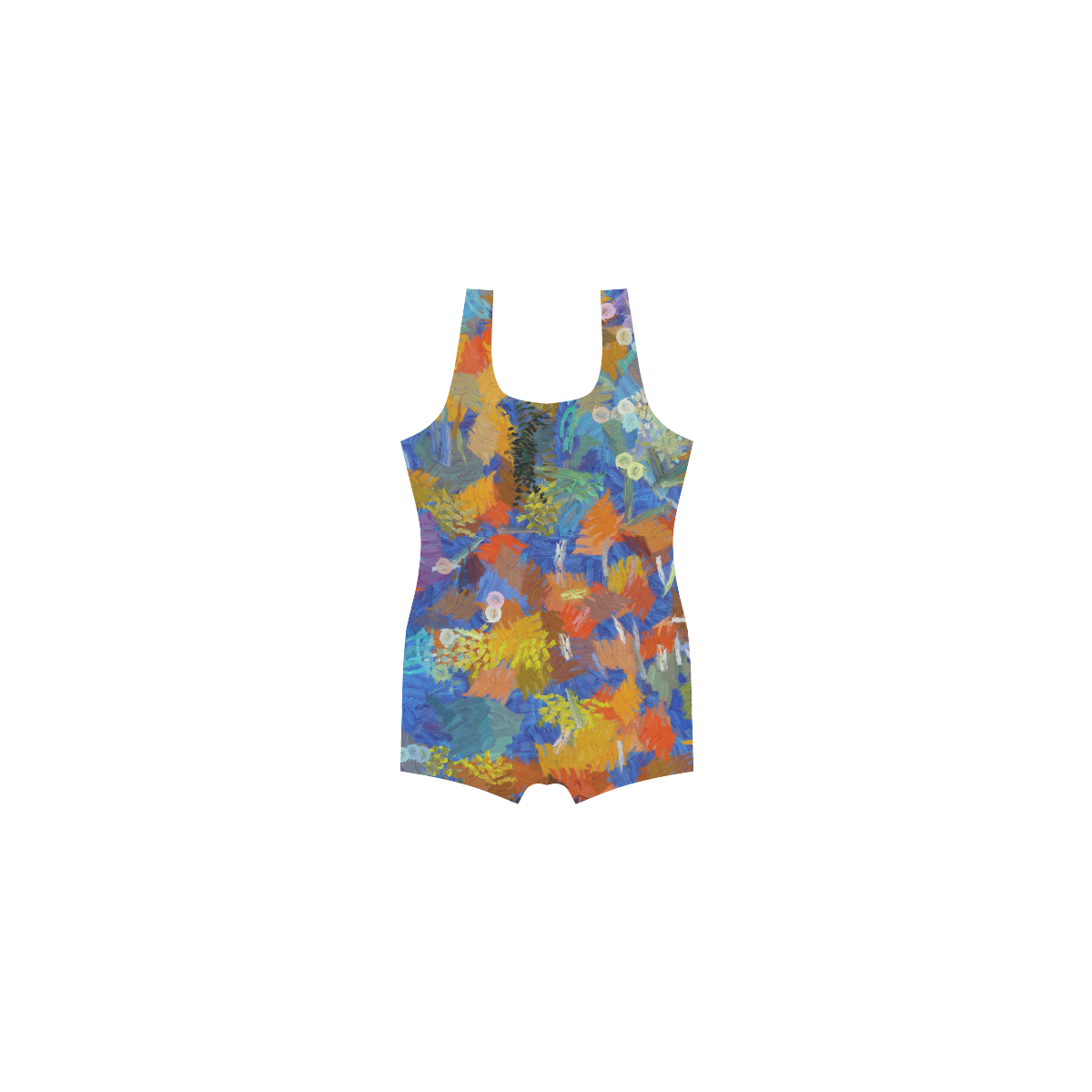 Colorful paint strokes Classic One Piece Swimwear (Model S03)