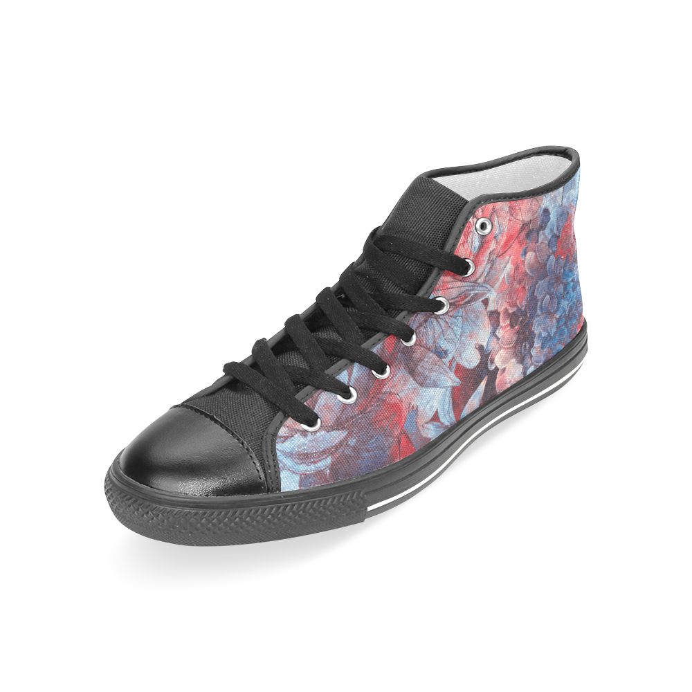flowers3sm Women's Classic High Top Canvas Shoes (Model 017)