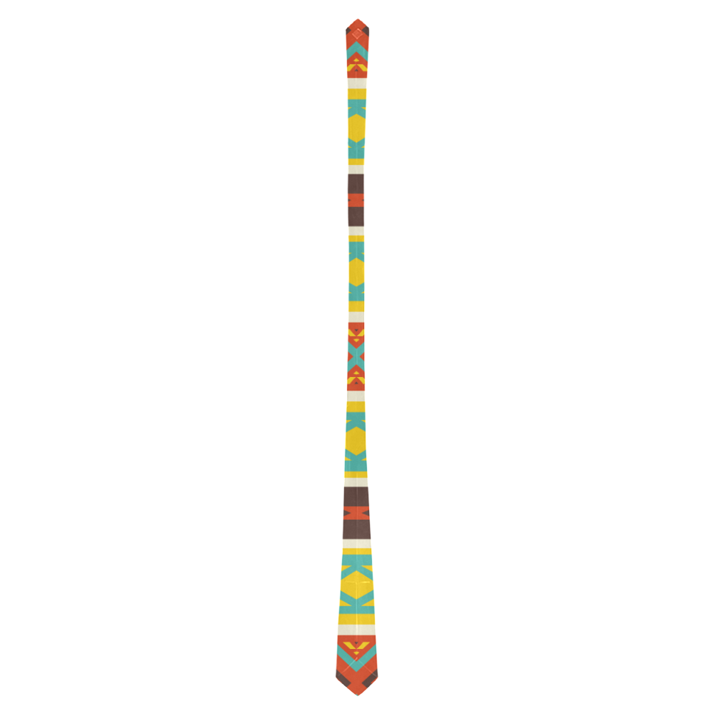 Ovals rhombus and squares Classic Necktie (Two Sides)