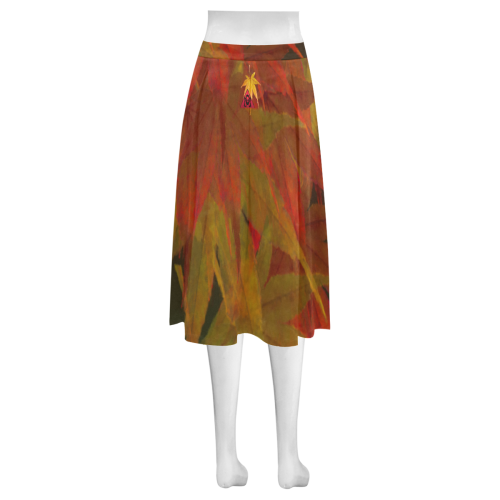 Maple Autumn Mnemosyne Women's Crepe Skirt (Model D16)