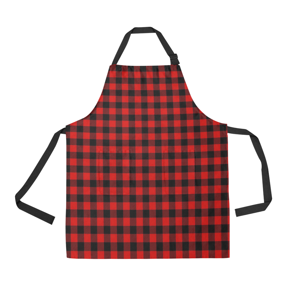LUMBERJACK Squares Fabric - red black All Over Print Apron