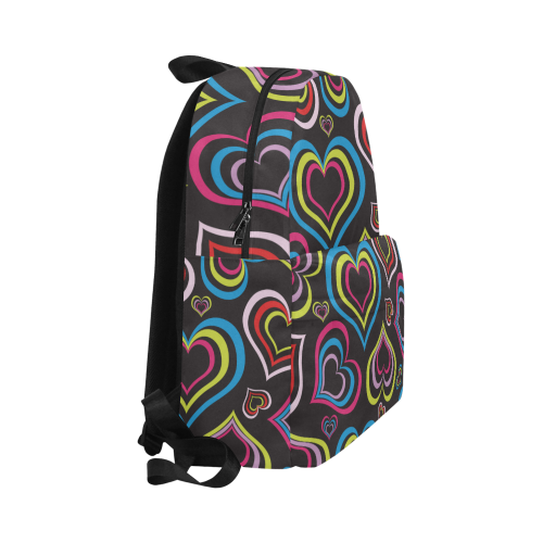 Multicolor Hearts Unisex Classic Backpack (Model 1673)